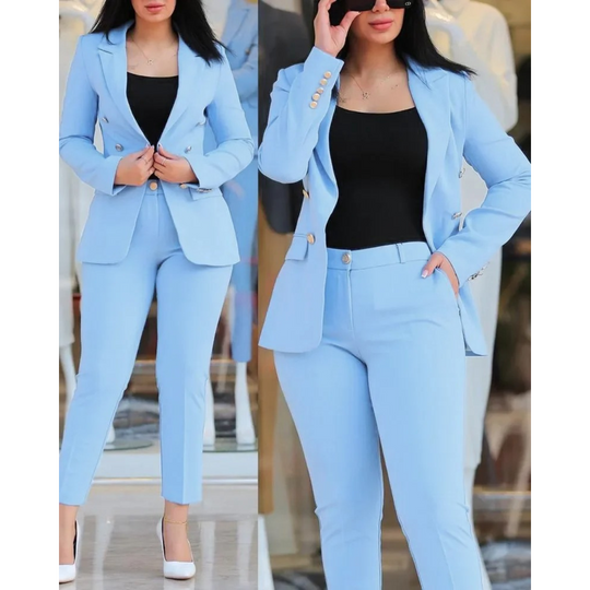 Slim fit Blazer en Broekenset voor Dames