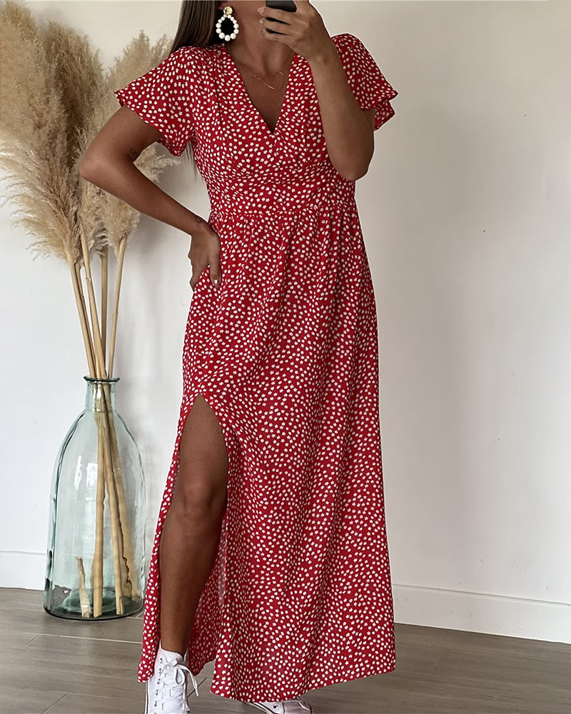 Maxi Jurk met V-hals voor Dames
