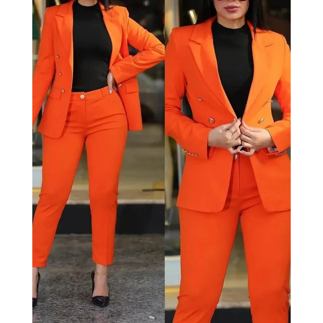 Slim fit Blazer en Broekenset voor Dames