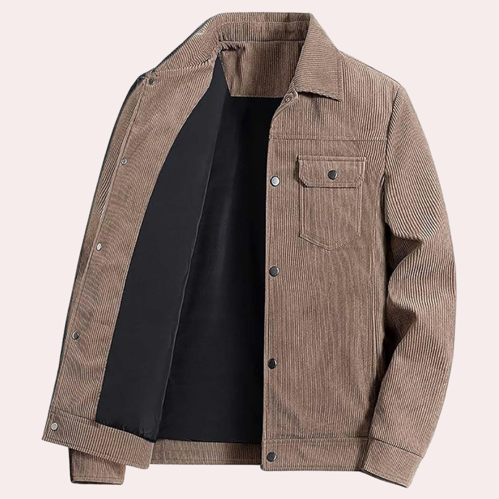 Corduroy Jas met Sluitknoop voor Heren