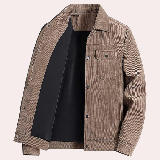 Corduroy Jas met Sluitknoop voor Heren