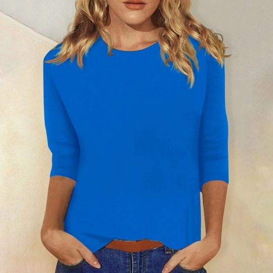 Effen Lange Mouwen Shirt voor Dames