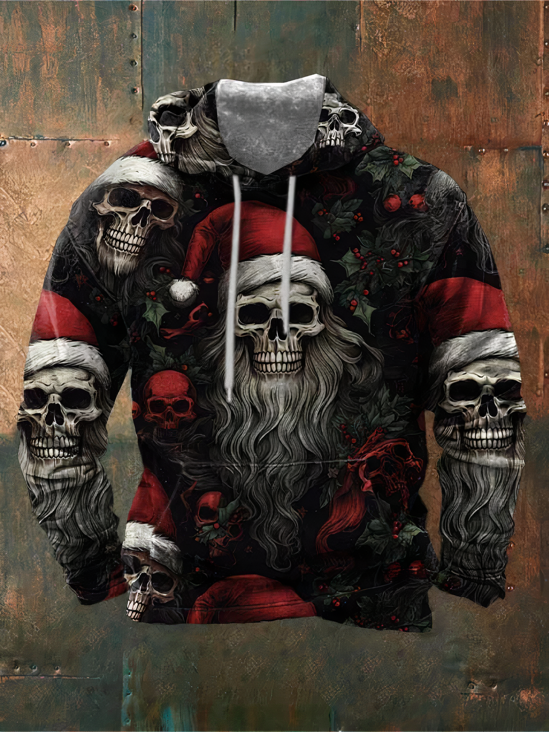 Kerst Schedel Hoodie - Melvin