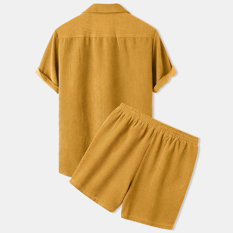 Corduroy Short Set voor Heren