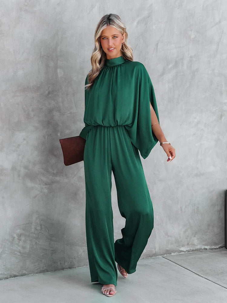 Elegante Jumpsuit met Brede Pijpen voor Dames