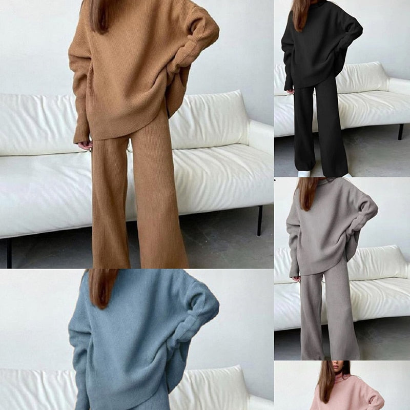 Los Gebreide Tweedelige Set voor Dames