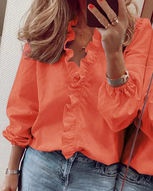 Elegante Ruffle Blouse voor Dames
