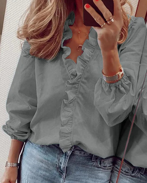 Elegante Ruffle Blouse voor Dames