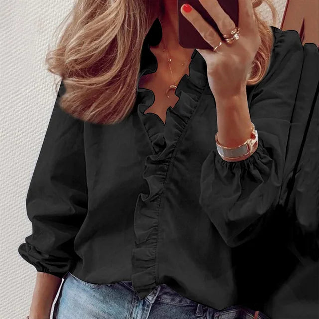 Elegante Ruffle Blouse voor Dames