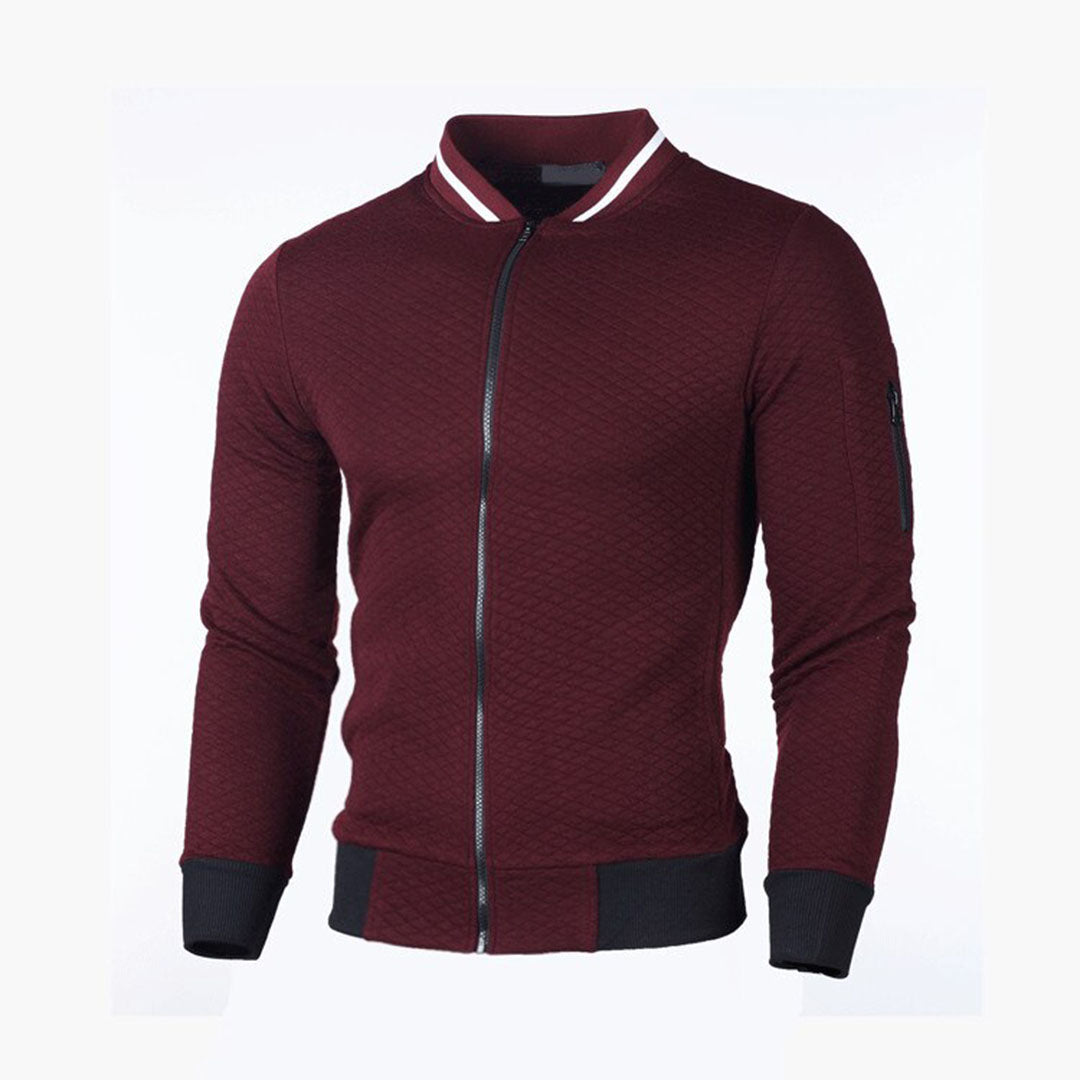 Gewatteerde Slim Fit Jack met Rits voor Heren