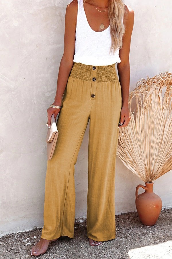 Casual Hoge Taille Palazzo Broek voor Dames